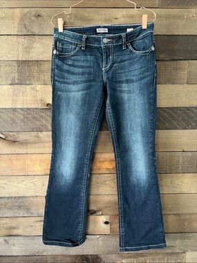 MEK DNM Women's Brant Slim Boot Cut Jeans in Deep Blue Wash Size W30 L30